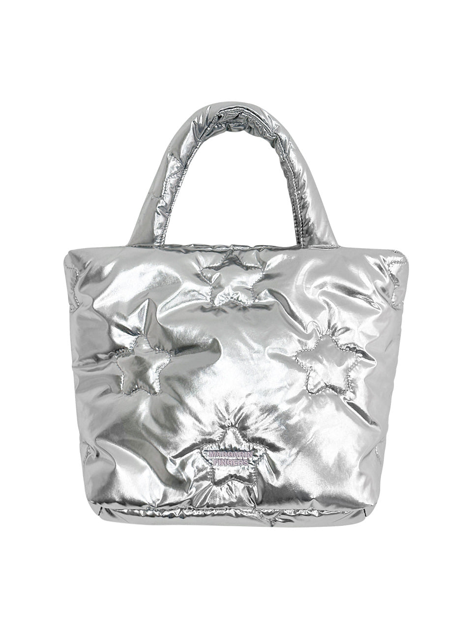 STAR QUILTED TOTE BAG (SILVER)